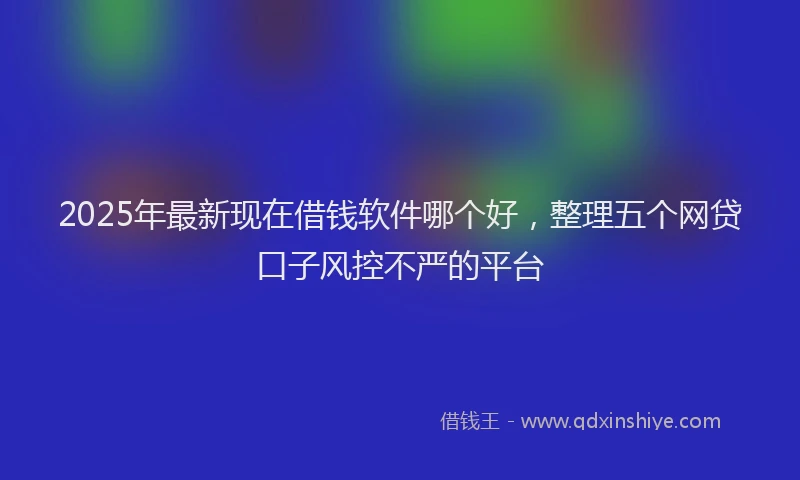 2025年最新现在借钱软件哪个好，整理五个网贷口子风控不严的平台
