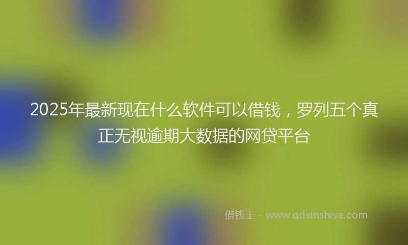 2025年最新现在什么软件可以借钱，罗列五个真正无视逾期大数据的网贷平台