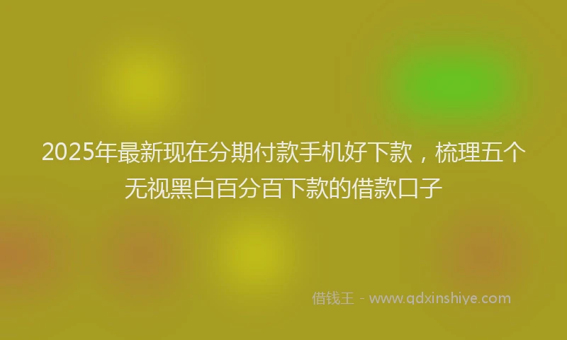 2025年最新现在分期付款手机好下款，梳理五个无视黑白百分百下款的借款口子