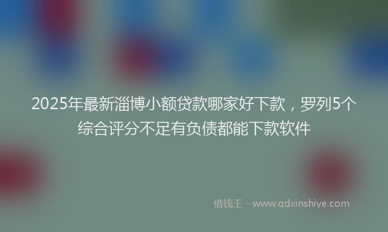 2025年最新淄博小额贷款哪家好下款，罗列5个综合评分不足有负债都能下款软件
