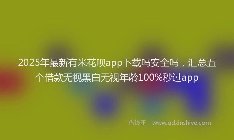 2025年最新有米花呗app下载吗安全吗，汇总五个借款无视黑白无视年龄100%秒过app