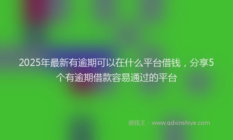 2025年最新有逾期可以在什么平台借钱，分享5个有逾期借款容易通过的平台