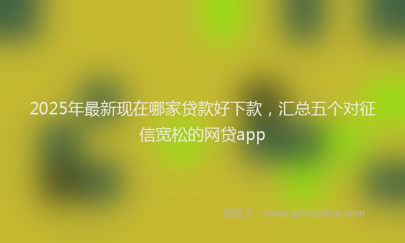 2025年最新现在哪家贷款好下款，汇总五个对征信宽松的网贷app