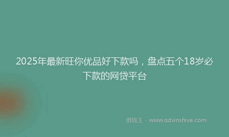 2025年最新旺你优品好下款吗，盘点五个18岁必下款的网贷平台