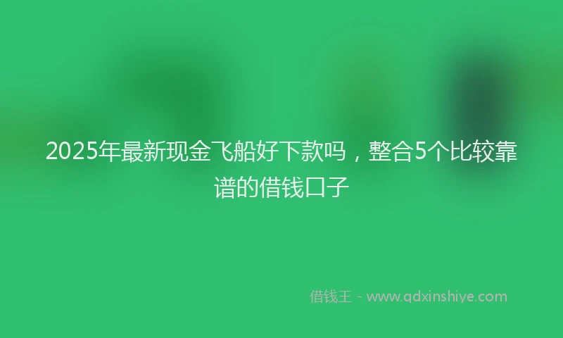 2025年最新现金飞船好下款吗，整合5个比较靠谱的借钱口子