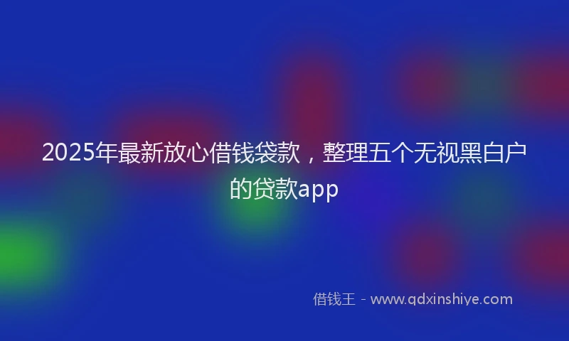 2025年最新放心借钱袋款，整理五个无视黑白户的贷款app