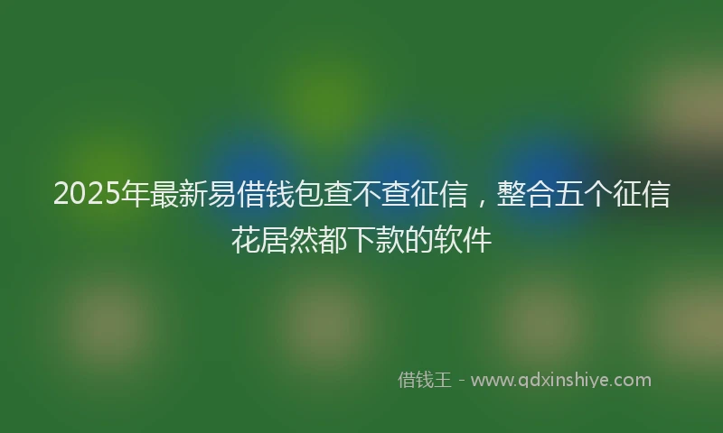 2025年最新易借钱包查不查征信，整合五个征信花居然都下款的软件