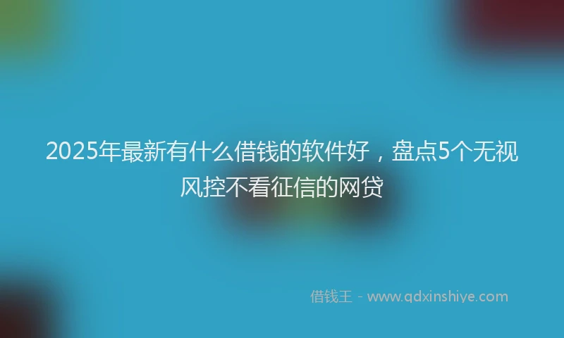 2025年最新有什么借钱的软件好，盘点5个无视风控不看征信的网贷