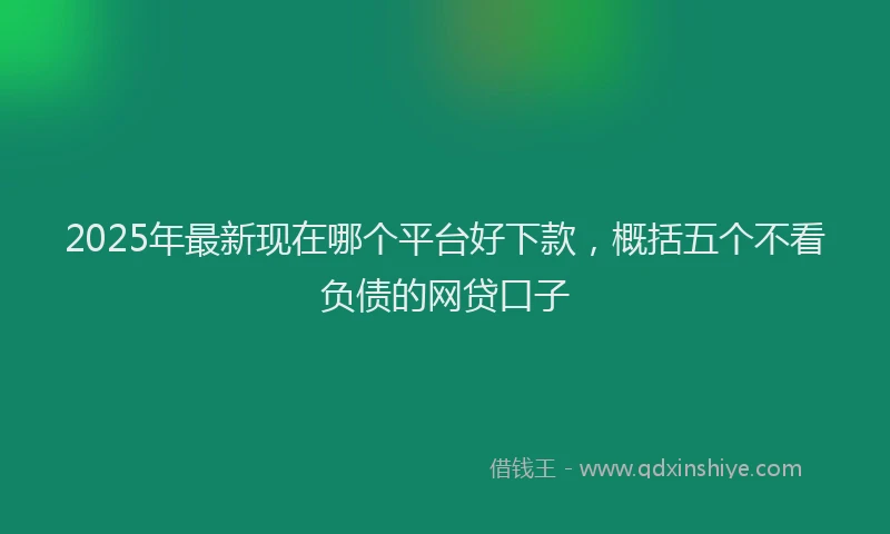 2025年最新现在哪个平台好下款，概括五个不看负债的网贷口子