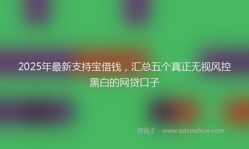 2025年最新支持宝借钱，汇总五个真正无视风控黑白的网贷口子
