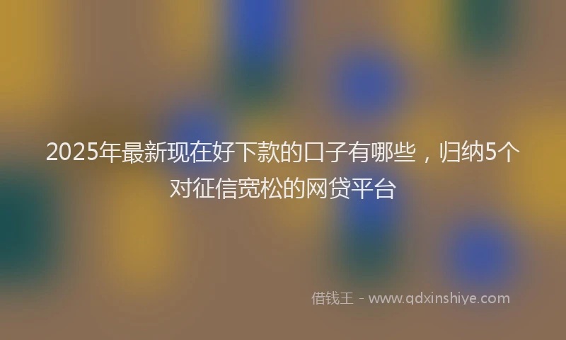 2025年最新现在好下款的口子有哪些，归纳5个对征信宽松的网贷平台