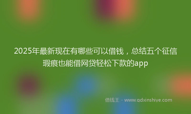 2025年最新现在有哪些可以借钱，总结五个征信瑕疵也能借网贷轻松下款的app