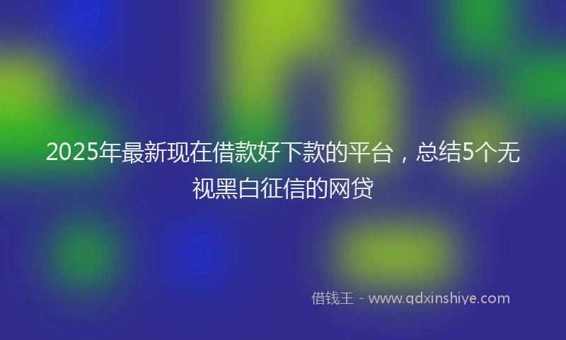 2025年最新现在借款好下款的平台，总结5个无视黑白征信的网贷