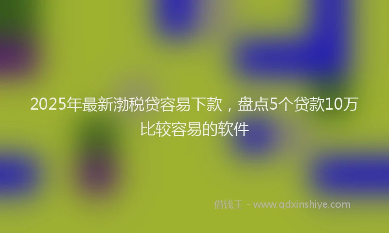 2025年最新渤税贷容易下款，盘点5个贷款10万比较容易的软件