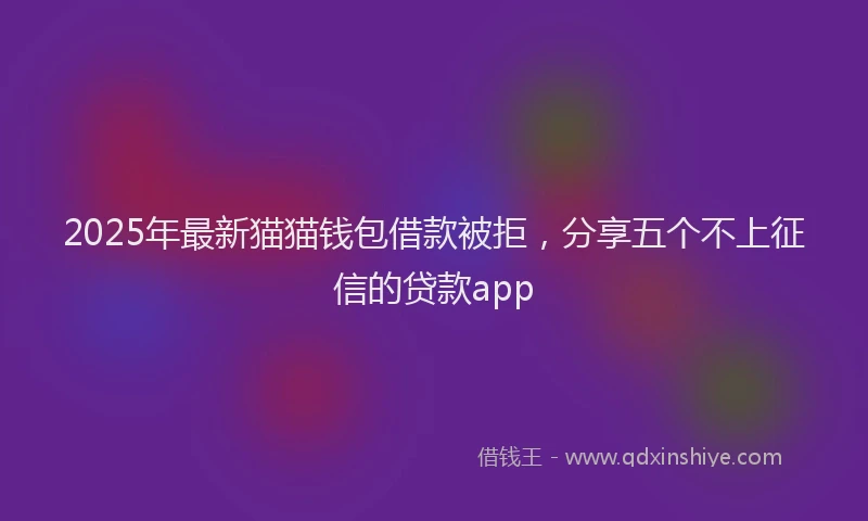 2025年最新猫猫钱包借款被拒，分享五个不上征信的贷款app