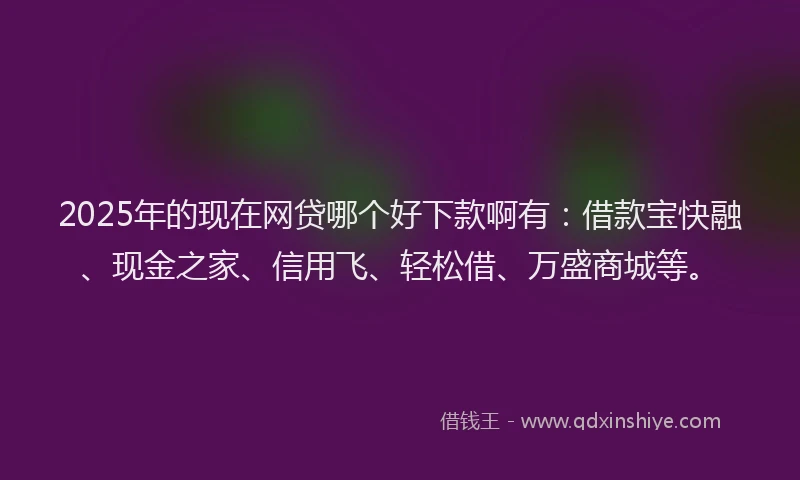 2025年的现在网贷哪个好下款啊有：借款宝快融、现金之家、信用飞、轻松借、万盛商城等。