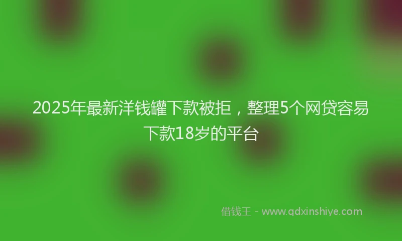 2025年最新洋钱罐下款被拒，整理5个网贷容易下款18岁的平台