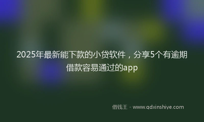 2025年最新能下款的小贷软件，分享5个有逾期借款容易通过的app