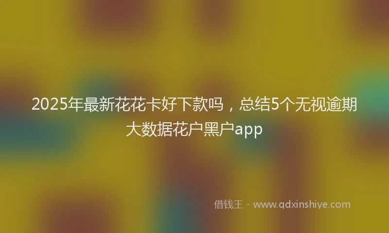 2025年最新花花卡好下款吗，总结5个无视逾期大数据花户黑户app