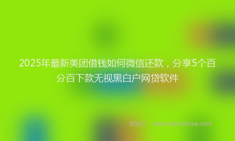 2025年最新美团借钱如何微信还款，分享5个百分百下款无视黑白户网贷软件