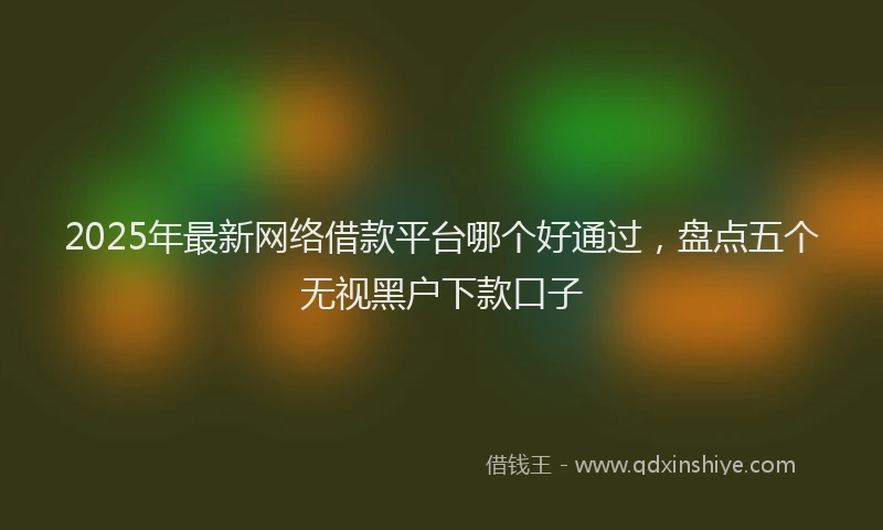 2025年最新网络借款平台哪个好通过，盘点五个无视黑户下款口子