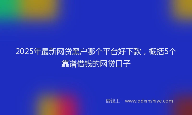 2025年最新网贷黑户哪个平台好下款，概括5个靠谱借钱的网贷口子