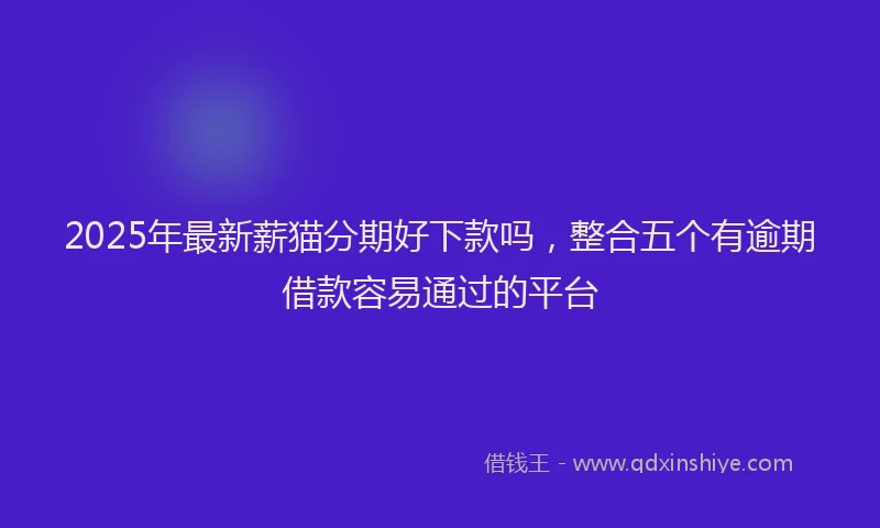 2025年最新薪猫分期好下款吗，整合五个有逾期借款容易通过的平台