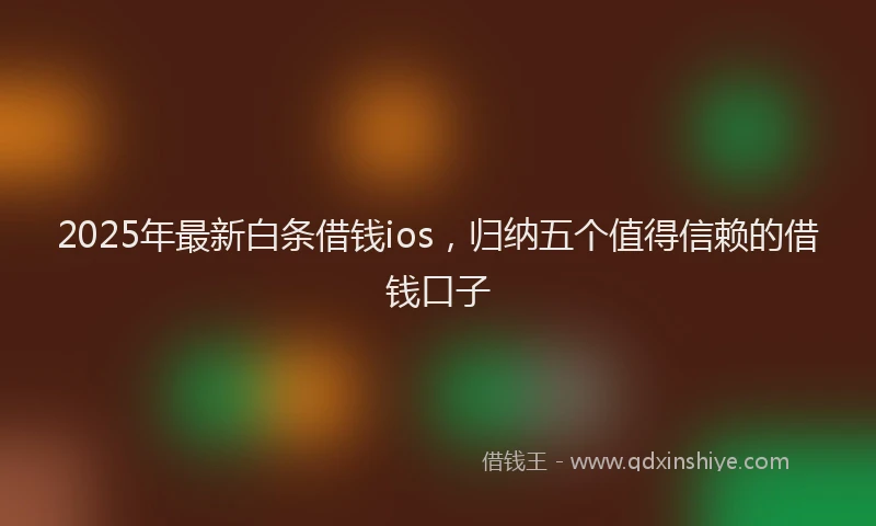 2025年最新白条借钱ios，归纳五个值得信赖的借钱口子