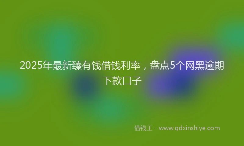 2025年最新臻有钱借钱利率，盘点5个网黑逾期下款口子
