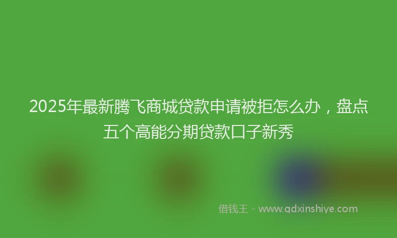 2025年最新腾飞商城贷款申请被拒怎么办，盘点五个高能分期贷款口子新秀