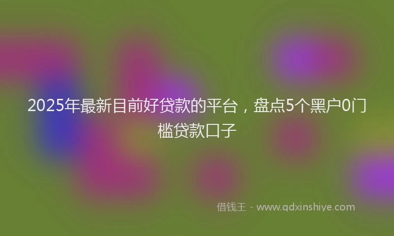 2025年最新目前好贷款的平台，盘点5个黑户0门槛贷款口子