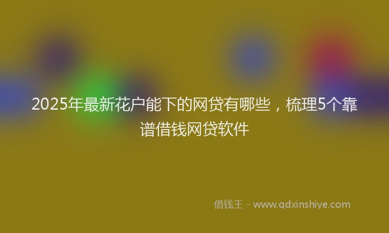 2025年最新花户能下的网贷有哪些，梳理5个靠谱借钱网贷软件