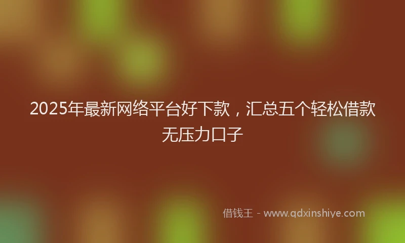 2025年最新网络平台好下款，汇总五个轻松借款无压力口子