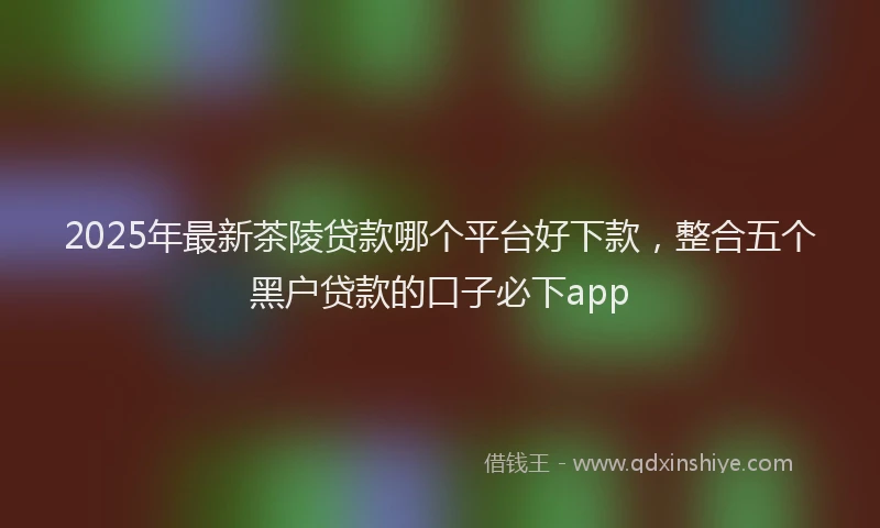 2025年最新茶陵贷款哪个平台好下款，整合五个黑户贷款的口子必下app