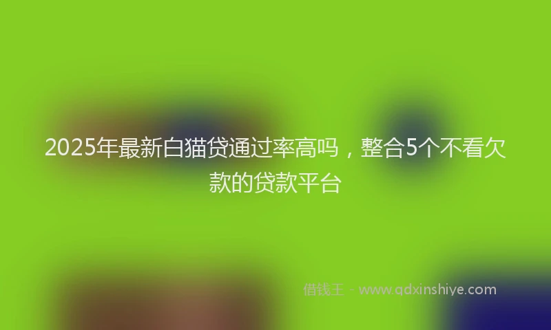 2025年最新白猫贷通过率高吗，整合5个不看欠款的贷款平台
