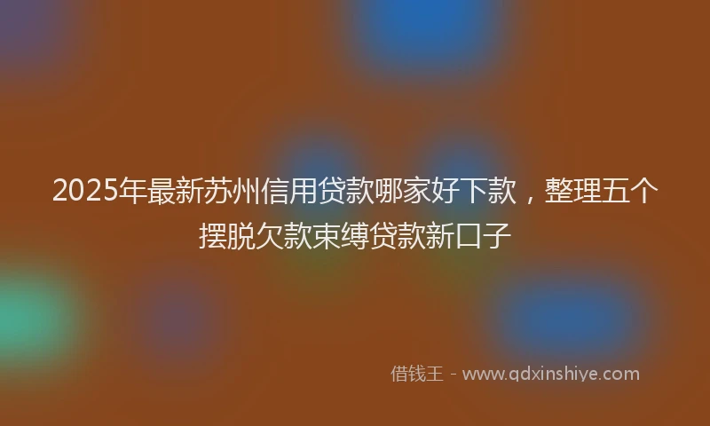 2025年最新苏州信用贷款哪家好下款，整理五个摆脱欠款束缚贷款新口子