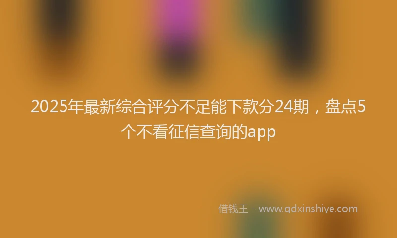 2025年最新综合评分不足能下款分24期，盘点5个不看征信查询的app