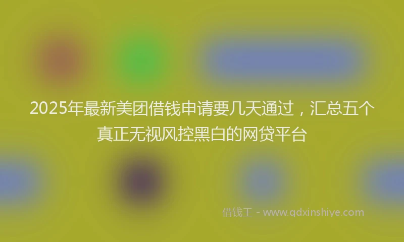 2025年最新美团借钱申请要几天通过，汇总五个真正无视风控黑白的网贷平台