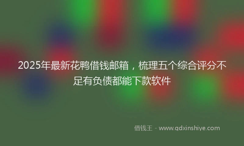 2025年最新花鸭借钱邮箱，梳理五个综合评分不足有负债都能下款软件