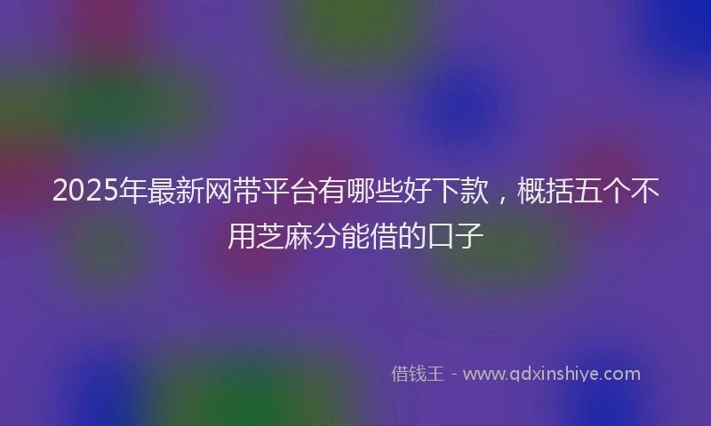 2025年最新网带平台有哪些好下款，概括五个不用芝麻分能借的口子