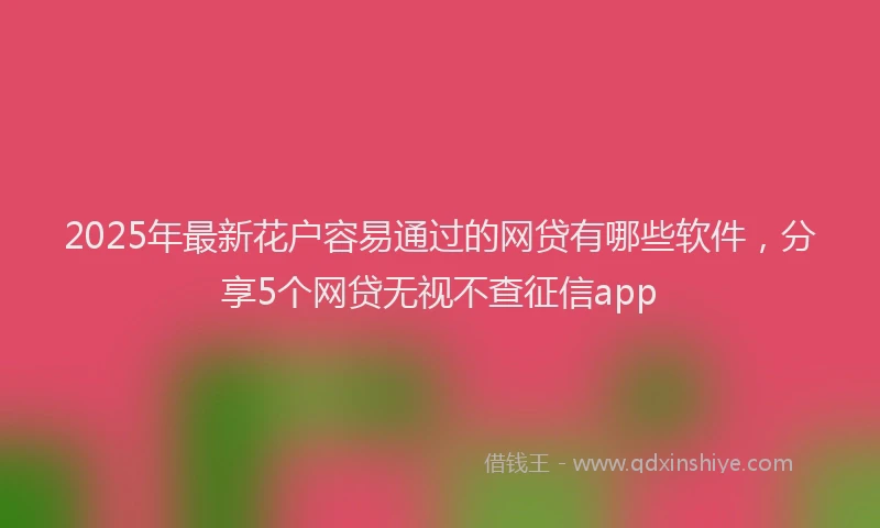 2025年最新花户容易通过的网贷有哪些软件，分享5个网贷无视不查征信app