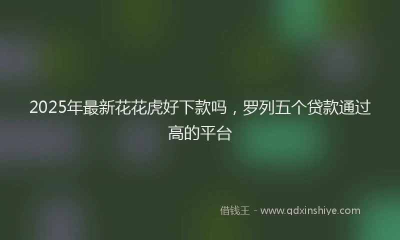 2025年最新花花虎好下款吗，罗列五个贷款通过高的平台