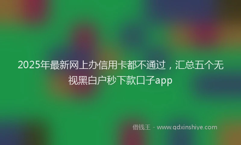 2025年最新网上办信用卡都不通过，汇总五个无视黑白户秒下款口子app