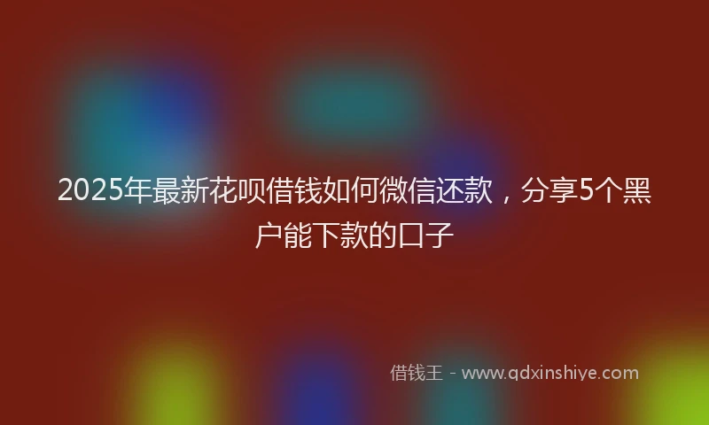 2025年最新花呗借钱如何微信还款，分享5个黑户能下款的口子