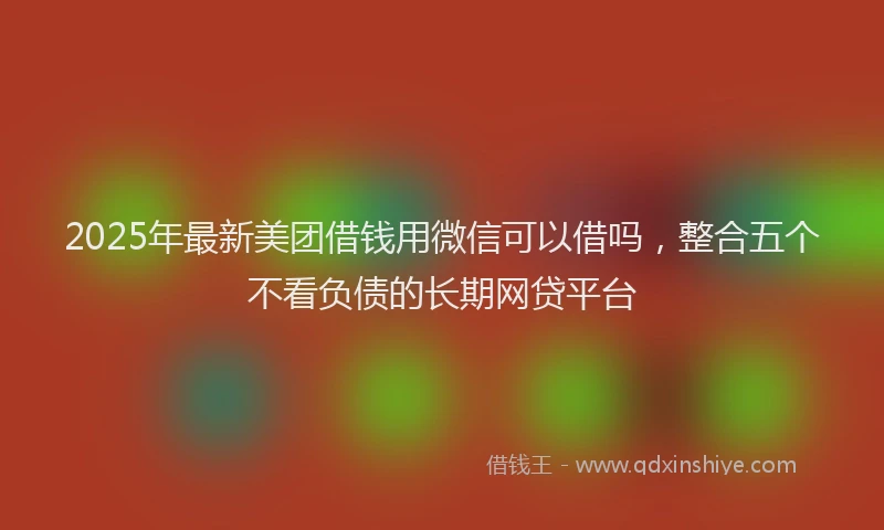 2025年最新美团借钱用微信可以借吗，整合五个不看负债的长期网贷平台