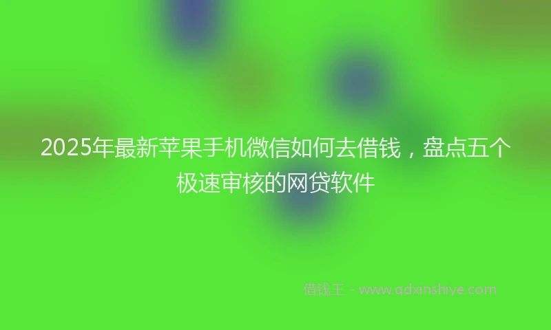 2025年最新苹果手机微信如何去借钱，盘点五个极速审核的网贷软件