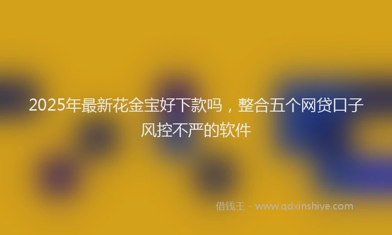 2025年最新花金宝好下款吗，整合五个网贷口子风控不严的软件