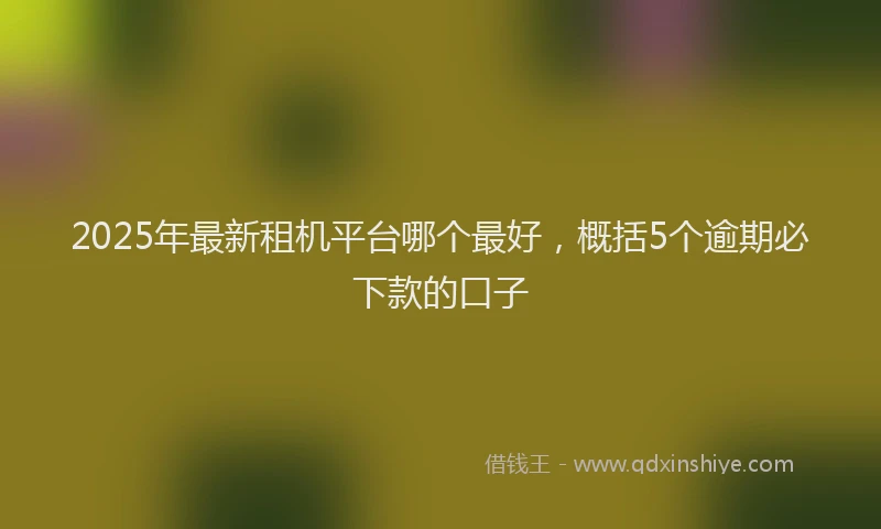 2025年最新租机平台哪个最好，概括5个逾期必下款的口子