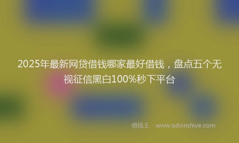 2025年最新网贷借钱哪家最好借钱，盘点五个无视征信黑白100%秒下平台