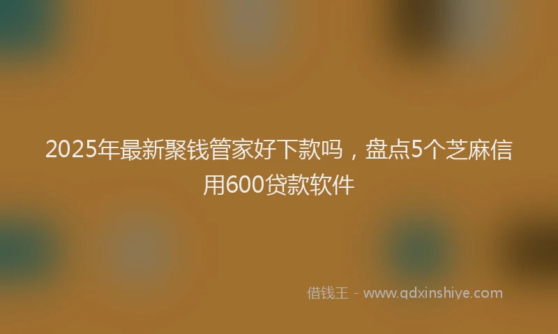 2025年最新聚钱管家好下款吗，盘点5个芝麻信用600贷款软件